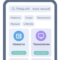 Поиск каналов в мессенджере "Молния"